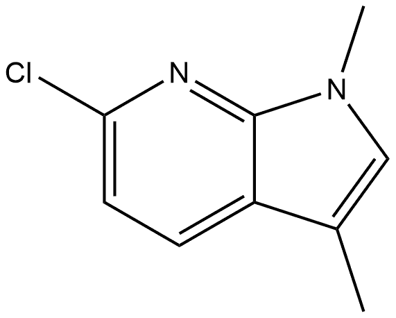 6-chloro-1,3-dimethyl-1H-pyrrolo[2,3-b]pyridine 结构式
