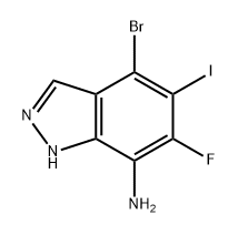 1H-Indazol-7-amine, 4-bromo-6-fluoro-5-iodo- Structure