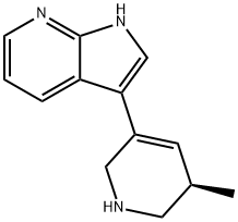 1H-Pyrrolo[2,3-b]pyridine, 3-[(5R)-1,2,5,6-tetrahydro-5-methyl-3-pyridinyl]- Structure