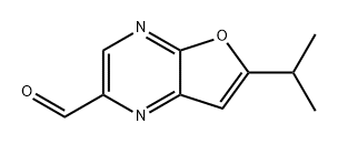 Furo[2,3-b]pyrazine-2-carboxaldehyde, 6-(1-methylethyl)- Structure