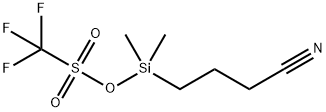 Methanesulfonic acid, 1,1,1-trifluoro-, (3-cyanopropyl)dimethylsilyl ester Structure