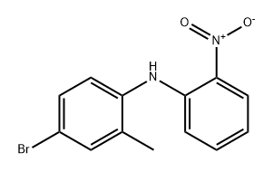 Benzenamine, 4-bromo-2-methyl-N-(2-nitrophenyl)- Structure