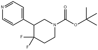 4-(1-BOC-4,4-二氟-3-哌啶基)吡啶, 2767115-07-9, 结构式