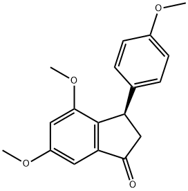 1H-Inden-1-one, 2,3-dihydro-4,6-dimethoxy-3-(4-methoxyphenyl)-, (3R)-|化合物 (R)-STU104