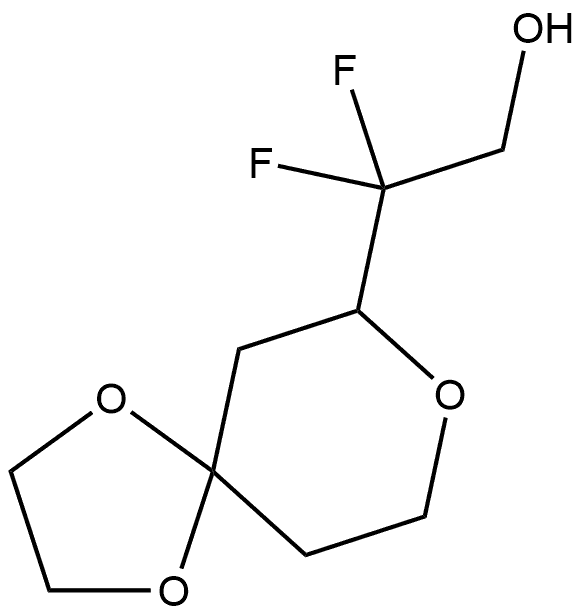 2,2-difluoro-2-(1,4,8-trioxaspiro[4,5]decan-7-yl)ethan-1-ol 结构式