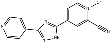2-Pyridinecarbonitrile, 4-[3-(4-pyridinyl)-1H-1,2,4-triazol-5-yl]-, 1-oxide Structure