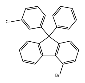 4-溴-9-(3-氯苯基)-9-苯基-9H-芴, 2767332-14-7, 结构式