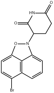3-(6-溴-2H-萘并[1,8-CD]异噁唑-2-基)哌啶-2,6-二酮 结构式