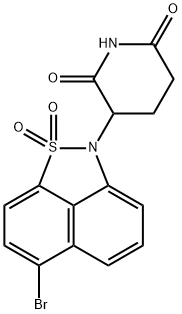 3-(6-Bromo-1,1-dioxido-2H-naphth[1,8-cd]isothiazol-2-yl)-2,6-piperidinedione Structure