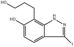 7-(3-羟丙基)-3-碘-1H-吲哚-6-醇, 2767589-70-6, 结构式