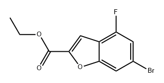 6-溴-4-氟苯并呋喃-2-甲酸乙酯 结构式