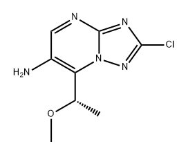 (S)-2-氯-7-(1-甲氧基乙基)-[1,2,4]三唑[1,5-A]嘧啶-6-胺, 2768158-24-1, 结构式
