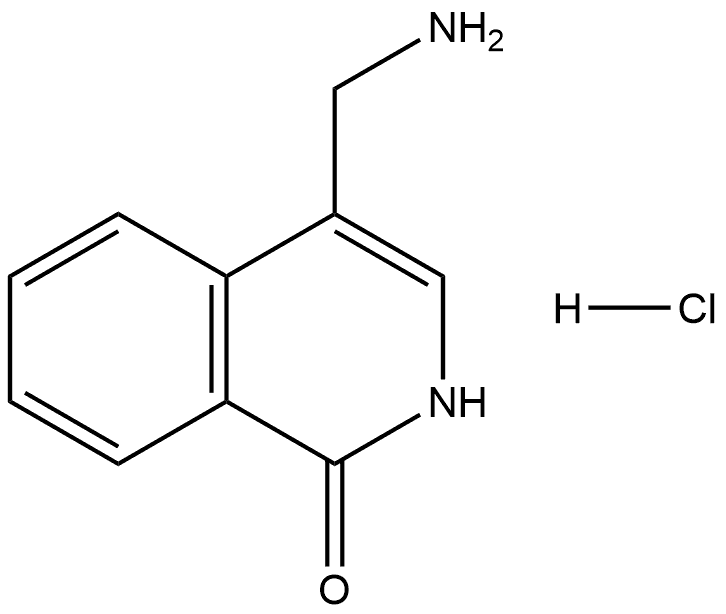 1(2H)-Isoquinolinone, 4-(aminomethyl)-, hydrochloride (1:1) Structure