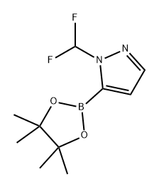 1H-Pyrazole, 1-(difluoromethyl)-5-(4,4,5,5-tetramethyl-1,3,2-dioxaborolan-2-yl)- Struktur