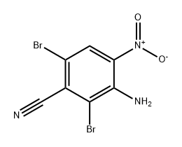 3-氨基-2,6-二溴-4-硝基苄腈, 2768873-47-6, 结构式