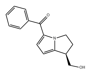 Methanone, [(1R)-2,3-dihydro-1-(hydroxymethyl)-1H-pyrrolizin-5-yl]phenyl- Structure