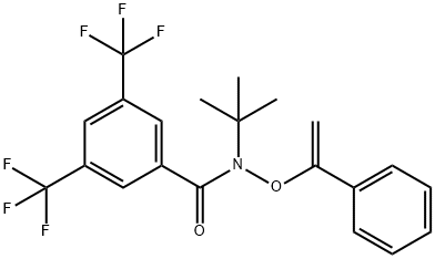 Benzamide, N-(1,1-dimethylethyl)-N-[(1-phenylethenyl)oxy]-3,5-bis(trifluoromethyl)- Structure