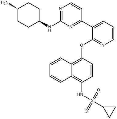 2771006-47-2 Cyclopropanesulfonamide, N-[4-[[3-[2-[(trans-4-aminocyclohexyl)amino]-4-pyrimidinyl]-2-pyridinyl]oxy]-1-naphthalenyl]-