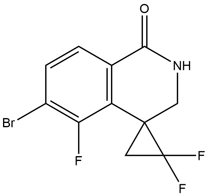 6'-溴-2,2,5'-三氟-2',3'-二氢-1'H-螺[环丙烷-1,4'-异喹啉]-1'-酮 结构式