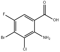 2-氨基-4-溴-3-氯-5-氟苯甲酸 结构式