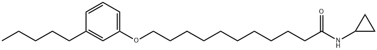 Undecanamide, N-cyclopropyl-11-(3-pentylphenoxy)- Struktur