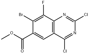 7-溴-2,4-二氯-8-氟喹唑啉-6-甲酸甲酯,2773313-28-1,结构式