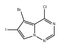 5-溴-4-氯-6-碘吡咯并[2,1-F][1,2,4]三嗪,2773490-24-5,结构式