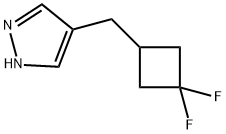 4-((3,3-Difluorocyclobutyl)methyl)-1H-pyrazole Struktur