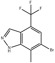 1H-Indazole, 6-bromo-7-methyl-4-(trifluoromethyl)- Structure