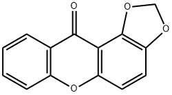 11H-1,3-ジオキソロ[4,5-a]キサンテン-11-オン 化学構造式