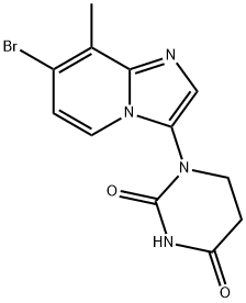2,4(1H,3H)-Pyrimidinedione, 1-(7-bromo-8-methylimidazo[1,2-a]pyridin-3-yl)dihydro- Structure