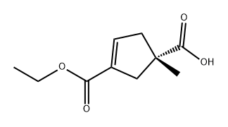 (S)-3-(乙氧基羰基)-1-甲基环戊-3-烯羧酸, 2786657-24-5, 结构式