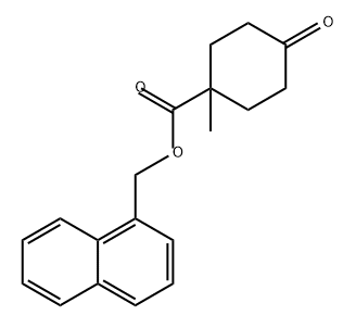 Cyclohexanecarboxylic acid, 1-methyl-4-oxo-, 1-naphthalenylmethyl ester,2787515-72-2,结构式