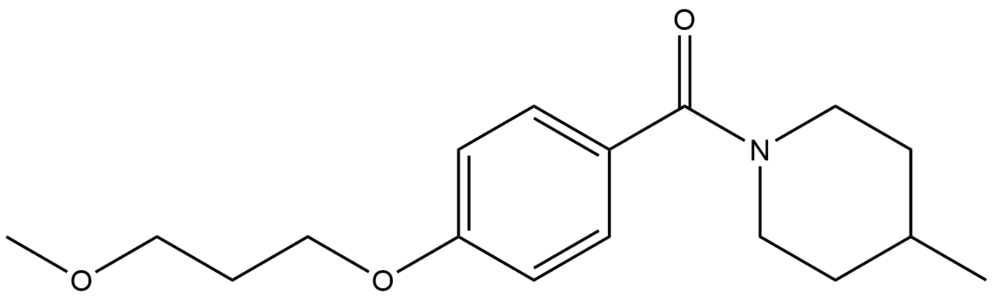 4-(3-Methoxypropoxy)phenyl](4-methyl-1-piperidinyl)methanone 结构式