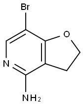 Furo[3,2-c]pyridin-4-amine, 7-bromo-2,3-dihydro- Structure