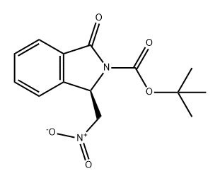 2H-Isoindole-2-carboxylic acid, 1,3-dihydro-1-(nitromethyl)-3-oxo-, 1,1-dimethylethyl ester, (1R)- Struktur