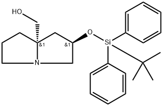 ((2R,7AS)-2-((叔丁基二苯基硅烷基)氧基)四氢-1H-吡咯嗪-7A(5H)-基)甲醇 结构式
