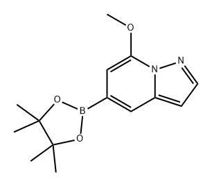 7-甲氧基-5-(4,4,5,5-四甲基-1,3,2-二氧硼杂环戊烷-2-基)吡唑并[1,5-A]吡啶, 2791312-75-7, 结构式