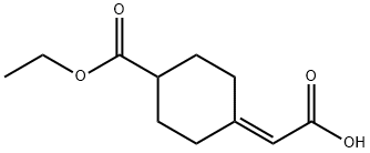 [4-(Ethoxycarbonyl)cyclohexylidene]acetic acid Structure