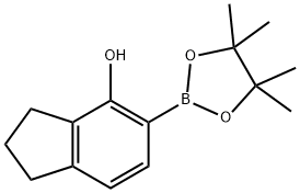 2,3-Dihydro-5-(4,4,5,5-tetramethyl-1,3,2-dioxaborolan-2-yl)-1H-inden-4-ol Structure