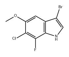 1H-Indole, 3-bromo-6-chloro-7-fluoro-5-methoxy- Struktur