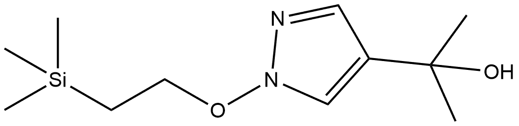 1H-Pyrazole-4-methanol, α,α-dimethyl-1-[2-(trimethylsilyl)ethoxy]- Struktur