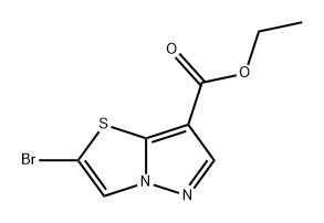Pyrazolo[5,1-b]thiazole-7-carboxylic acid, 2-bromo-, ethyl ester Struktur