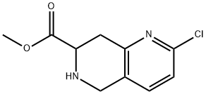 2-氯-5,6,7,8-四氢-1,6-萘啶-7-羧酸甲酯 结构式
