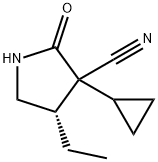 (4S)-3-Cyclopropyl-4-ethyl-2-oxo-3-pyrrolidinecarbonitrile Struktur