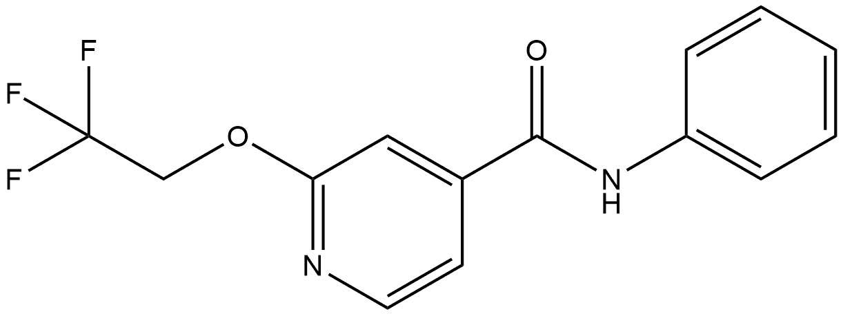 N-Phenyl-2-(2,2,2-trifluoroethoxy)-4-pyridinecarboxamide 结构式
