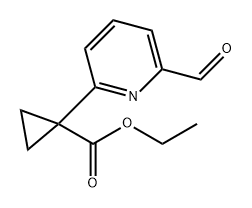 1-(6-甲酰基吡啶-2-基)环丙烷-1-羧酸乙酯,2798826-09-0,结构式