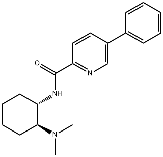 N - [ ( 1S、2S)-2 - (二甲氨基)环己基] - 5 -苯基- 2 -吡啶甲酰胺,2798827-15-1,结构式