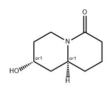 4H-Quinolizin-4-one, octahydro-8-hydroxy-, (8R,9aS)-rel- Struktur