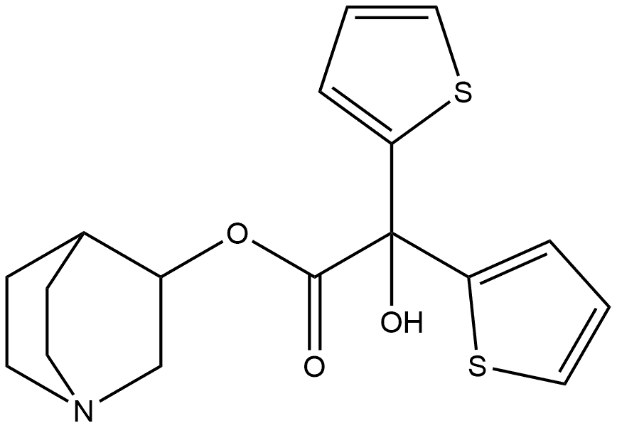 2-Thiopheneacetic acid, α-hydroxy-α-2-thienyl-, 1-azabicyclo[2.2.2]oct-3-yl ester